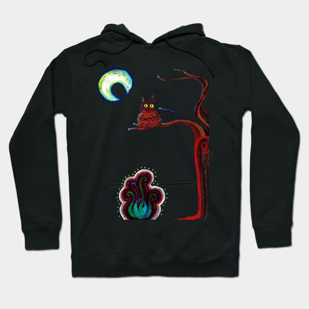 Halloween Owl in the Moonglow Hoodie by 1Redbublppasswo